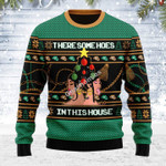 Merry Christmas Gearhomies Unisex Ugly Christmas Sweater There Is A Christmas Hos In This House 3D Apparel