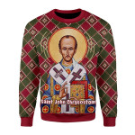 Merry Christmas Gearhomies Unisex Christmas Sweater John the Apostle 3D Apparel