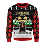 Merry Christmas Gearhomies Unisex Christmas Sweater Alien Storm Area They Can't Stop Us All