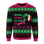 Merry Christmas Gearhomies Unisex Christmas Sweater Stink Stank Stunk Breast Cancer 3D Apparel
