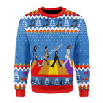 Merry Christmas Gearhomies Unisex Christmas Sweater The Beatles Hippie 3D Apparel