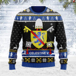 Merry Christmas Gearhomies Unisex Ugly Christmas Sweater Celestine V Coat of Arms 3D Apparel