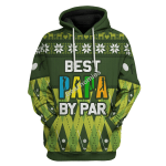 Gearhomies Unisex Tops Pullover Sweatshirt Best Papa By Par 3D Apparel