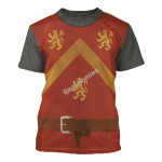 Gearhomies Unisex T-Shirt English Knight 3D Apparel