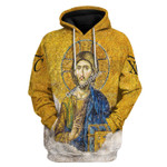 GearHomies Tops Pullover Sweatshirt Gold Christian Orthodox Jesus 3D Apparel
