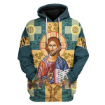 GearHomies Tops Pullover Sweatshirt Jesus Greek Orthodoxy 3D Apparel