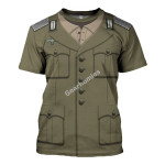 Gearhomies Unisex T-Shirt Wehrmacht Heer Afrikakorps 3D Apparel
