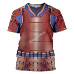 GearHomies Unisex T-shirt Samurai Armor 3D Costumes