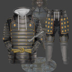 GearHomies Unisex Tracksuit Hoodies Modern Samurai 3D Costumes