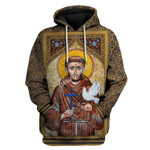 GearHomies Tops Pullover Sweatshirt Saint Francis of Assisi 3D Apparel