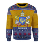 GearHomies Unisex Christmas Sweater Pope Julius II 3D Apparel