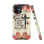 GearHomies Phone Case Jesus Cross Put God First & You'll Never Be Last