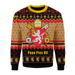 GearHomies Unisex Christmas Sweater Pope Pius VIII Coat of Arms 3D Apparel