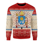 GearHomies Ugly Sweater Pope Francis Coat Of Arms