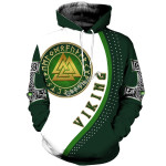 GearHomies Tracksuit Hoodie Pullover Sweatshirt Viking New Desgin, Green And White 3D Apparel