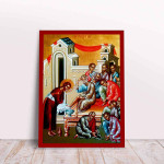 GearHomies Canvas Jesus Christ with Apostles the Washbowl Greek Byzantine Orthodox Christian