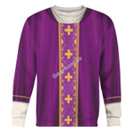 GearHomies Sweatshirt Pope Francis Liturgical Vestment, Purple