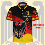 Gearhomies Personalized Unisex Polo Shirt German Coat of Arms 3D Apparel