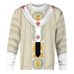 GearHomies Sweatshirt Pope Francis in Liturgical Vestment, White