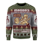 Gearhomies Christmas Unisex Sweater Mando's Bountry Hungting Ugly Christmas 3D Apparel