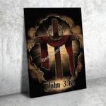 GearHomies Wood Prints John 3:16 Christian Cross