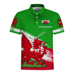 Gearhomies Personalized Unisex Polo Shirt Wales 3D Apparel