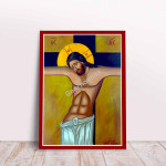 GearHomies Canvas Jesus Christ Crucified Greek Byzantine Orthodox Christian