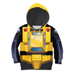 Gearhomies Unisex Kid Hoodie Pullover Sweatshirt Bumblebee Transformers 3D Costumes