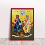 GearHomies Canvas Holy Trinity Greek Byzantine Orthodox Christian