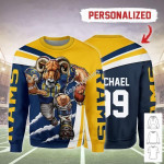 Gearhomies Personalized Unisex Sweatshirt Los Angeles Rams Football Team 3D Apparel