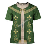 GearHomies T-shirt Pope Francis In Choir Dress, Green