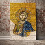 GearHomies Canvas Wall Art Christian Orthodox Jesus, Gold