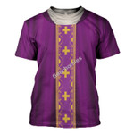 GearHomies T-shirt Pope Francis Liturgical Vestment, Purple