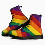 GearHomies LGBT Flag Leather Boots