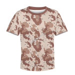 Gearhomies Desert Battle Dress Uniform American Chocolate Chip Desert Battle Dress Uniform Camo Kid T-Shirt