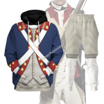 Patriot Soldier in American Revolution Historical Hoodies Pullover Sweatshirt Tracksuit