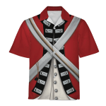 Gearhomies Unisex Hawaiian Shirt British Army Red Coat Historical 3D Apparel
