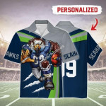 Gearhomies Personalized Unisex Hawaiian Shirt Seattle Seahawks Football Team 3D Apparel