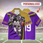 Gearhomies Personalized Unisex Hawaiian Shirt Baltimore Ravens Football Team 3D Apparel