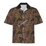 Gearhomies German World War 2 (WWII) Erbsenmuster pattern Pea Dot Camo Hawaiian Shirt