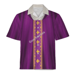 GearHomies Hawaiian Shirt Purple Liturgical Vestment 3D Apparel