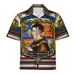 Gearhomies Hawaiian Shirt Henry V of England Stained Glass 3D Apparel