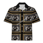 Gearhomies Hawaiian Shirt Charles Bukowski Don't Try, Black And Gold 3D Apparel