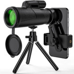 12x50 High Definition Monocular Telescope, Monocular Telescope Compatible with iPhone Android for Bird Watching