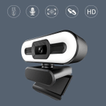 4K Webcam Auto Focus HD Webcam with Fill Light Rotatable Laptop Web Camera PC Computer Camera With Microphone For Youtube Video