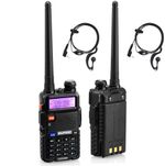 Baofeng UV-5R Two Way Radio, Dual-Band UHF/VHF Portable Ham Two Way Radio  2 Pack