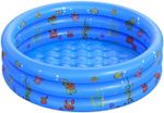 Swimming Pool For Kids, 3 Rings Kiddie Pool for Toddler 47”X15.8” Inflatable Baby Ball  Pool