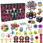 Squid Game Push Bubbles Pop Antistress Fidget Toys Christmas Countdown Calendar Toys Set Kids DIY Calendar Gift Box Fidget Toys
