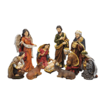 Nativity Set (Figures include Joseph, Mary, baby Jesus, Shepherds, Angel and The Three Kings ,Cow, Sheep and Donkey)