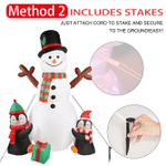 6 FT Inflatable Snowmen With Fascinating Lights For Christmas Decoration